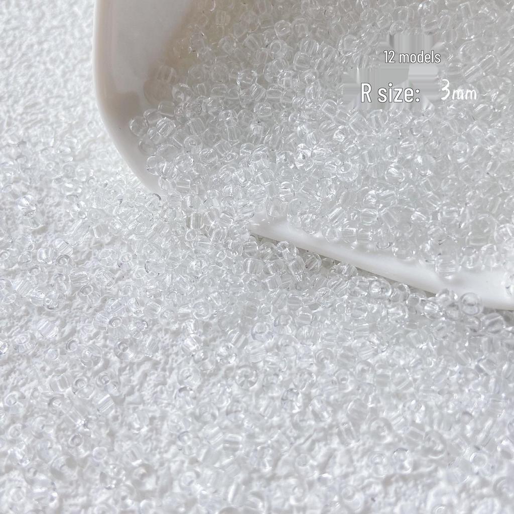 3mm Glossy Transparent Glass Seed Beads for DIY Necklaces, Bracelets, and Earrings