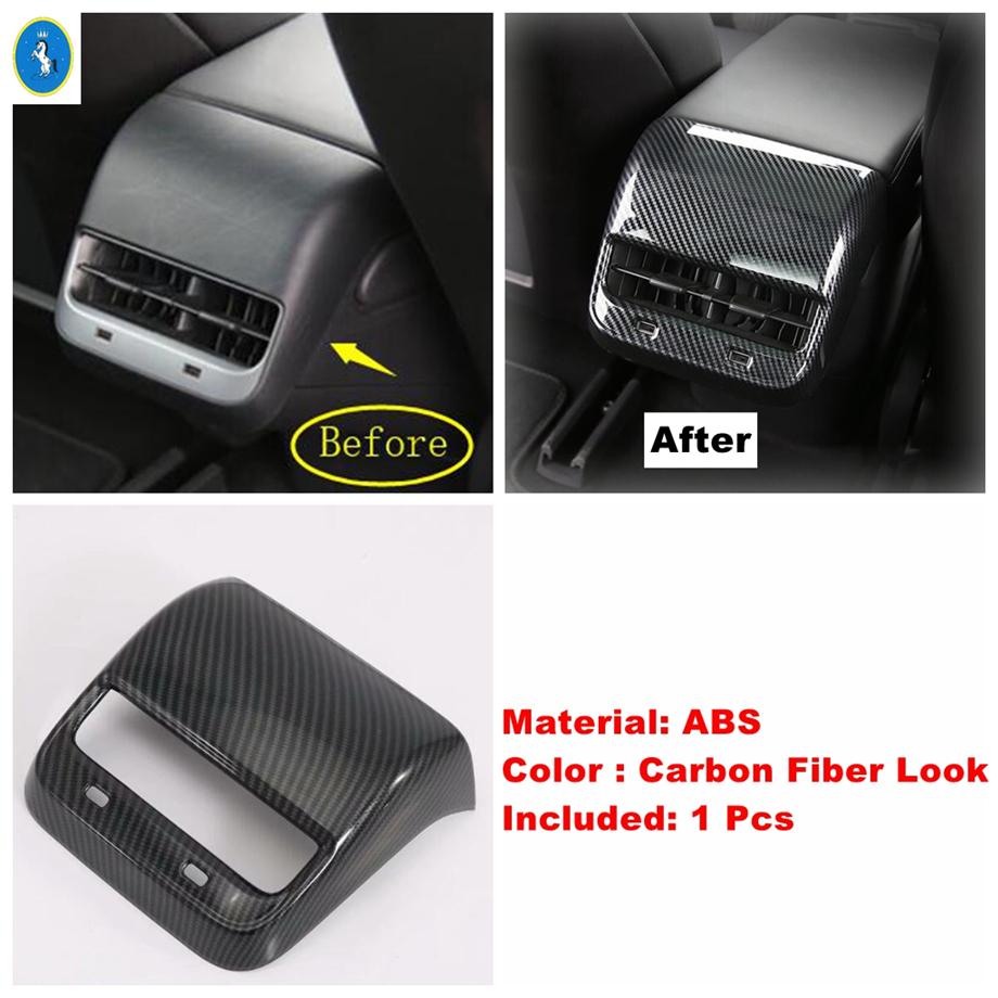 Lift Button Steering Wheel Read Lamps Air AC Panel Cover Trim For Tesla Model Y Carbon Fiber Interior Refit Accessorie