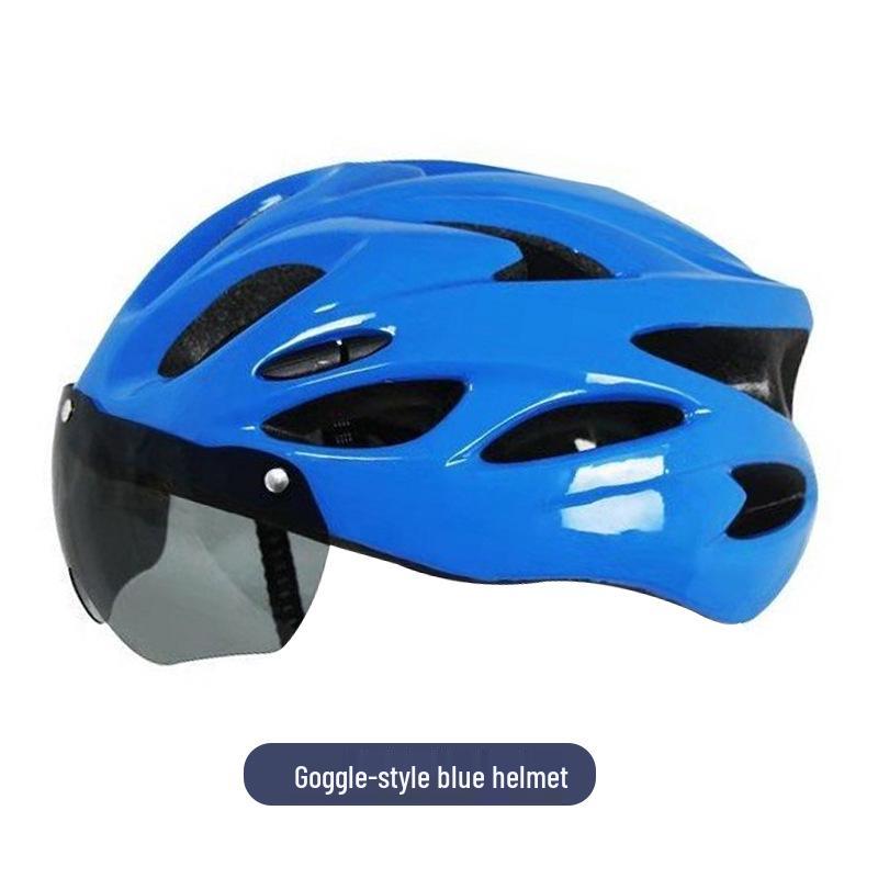Unisex Adjustable Safety Helmet with Magnetic Windproof Goggles - One-piece Design