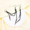 Rivet With Irregular Length Earrings Alloy Drop Earrings Accessory For Women And Men Daily Or Party Occasions
