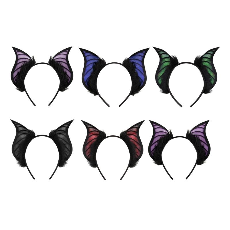 Furry Plush Bat Ear Headband For Adult Kids Cosplay Party Gathering Costume Accessories Hairhoop for Various Occasion