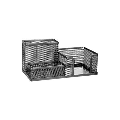 Pen Holders 3 Compartments Pencil Holders Pencil Storage Box Office Shelf with Note Holders School Supplies for Students