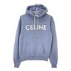CELINE Blue 2Y369670Q Classic Logo Pullover Parka tops XXS blueUsed