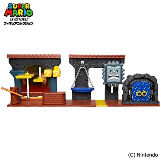 Sanei Boeki Super Mario Figure Collection Playset Castle Stage FPS-003 Nintendo Character Toy Diorama Set Kids Gift Collectible