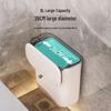 Wall-Mounted Bathroom Trash Can with Lid & Toilet Paper Holder - Compact Sanitary Bin