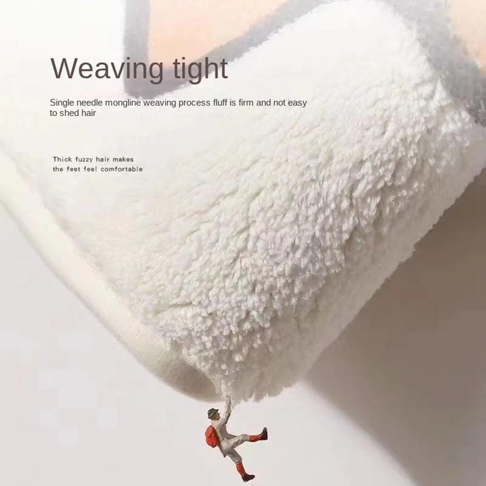 VIKAMA Abstract Eyes Faux Cashmere Floor Mat Home Decorative Carpet Living Room Bedroom Soft Non-Slip Bedside Blanket