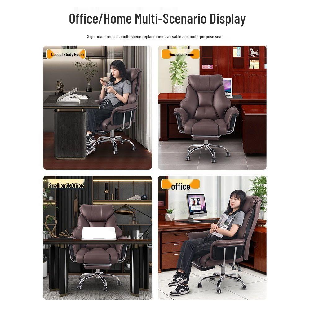 Executive Reclining Office Chair - Comfortable Sofa Chair for Home and Business Use