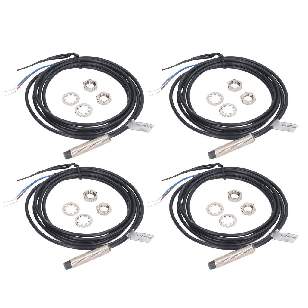 4 Sets 8mm Proximity Sensor Inductive Proximity Switch NPN 2 Wire NC Contact 6?36VDC 2mm Detection