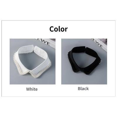 Jeweled Pearls False Collar Beaded Pearls Spread Lapel Graceful Art Collar Sweet Shawl False Decorative Shawl