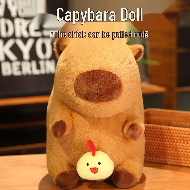 Capybara Cute Plush Doll & Pillow - Stuffed Toy Backpack Gift for Girls
