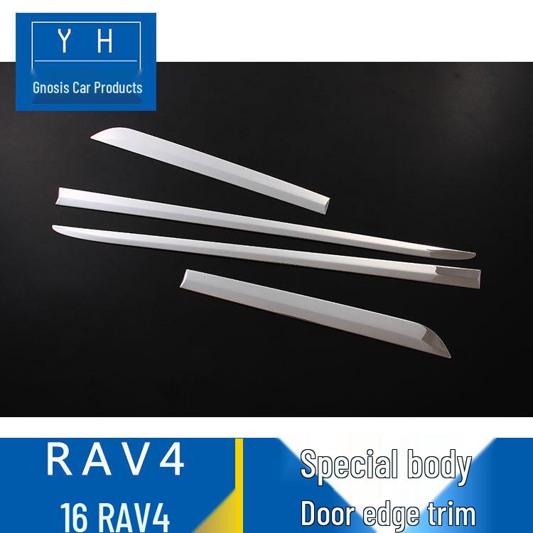

Накладки на кромки дверей RAV4: Хромированная яркая полоса из нержавеющей стали для 16 моделей Qian Jun Lian