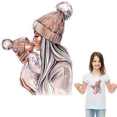 Bebê Apliques Grande Mama Beijo Patches T-Shirt Vestidos Transferência Térmica Novo Design Diy Hot Lágrima Listra Estampa Térmica Em Camisa De Bebê