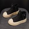 Thick-soled High-top Board Shoes Women's 2025 Autumn New Creative Casual Fashion Versatile Niche Female Student Casual Board Shoes