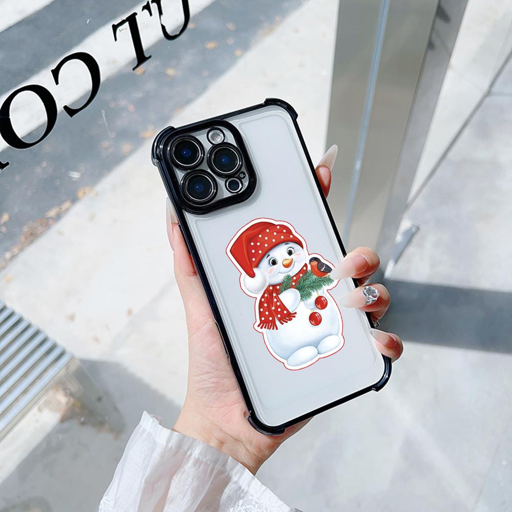 Ae120 Merry Christmas Santa Design Electroplated TPU Phone Cases for Samsung A54 A12 A14 S23 S24 Ultra A55 A15 S20 S21 FE Four Corner Protection Cover