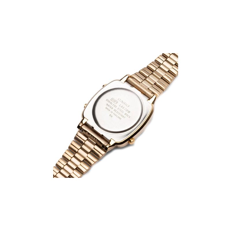 Casio YOUTH series - small metal squares, classic squares, retro small gold nuggets, LCD display, waterproof, quartz movement, stainless LA670WGA-1D