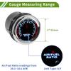 Air/Fuel Ratio Gauge 2" 52mm AFR Controller Gauge Colorful Pointer Car Vehicle Automotive Universal Silver Tone Black White