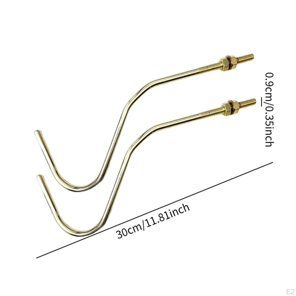 2 Piezas Ganchos para Tacos de Billar Snooker Puente Varilla Mesa de Billar