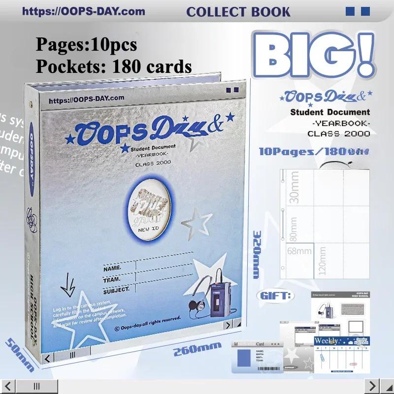 Shiny Silver Photocard Album with 180 Pockets Retro Y2k Style Photo Binder 3 Inch Kpop Idol Small Card Collection Book 2025 New