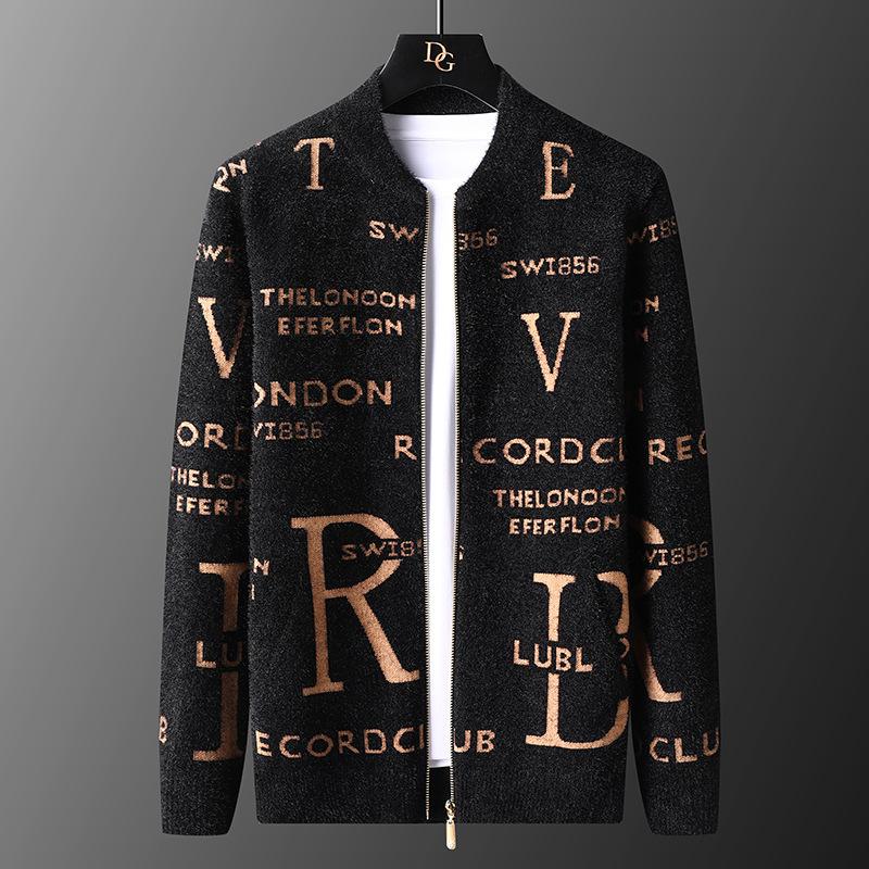 

Горячая распродажа, Новая осень и зима, Кардиган из норки, Модный мужской вязаный свитер с длинным рукавом для бизнеса XXL чёрный