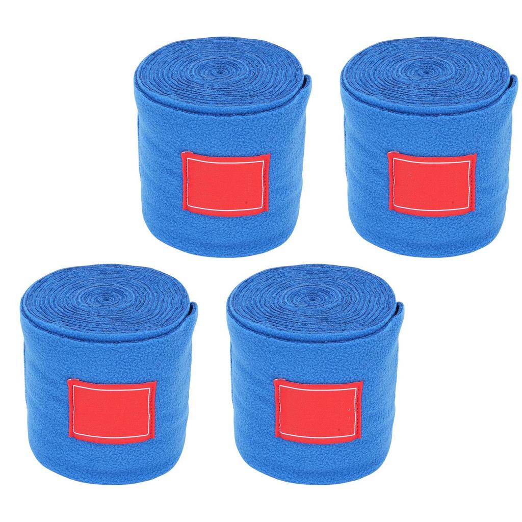 Horse Polo Leg Wraps Set of 4 Polyester Protective Bandage 10cm Width Thicken Lengthen Royalblue