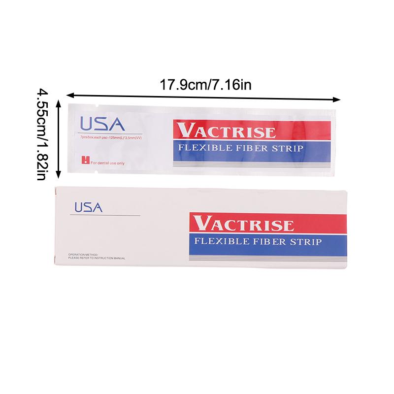 7Pcs/Boxed Dental Flexible Fiber Strip Tooth Fixation Strips Light Cure Bonding Retainers Dental Materials
