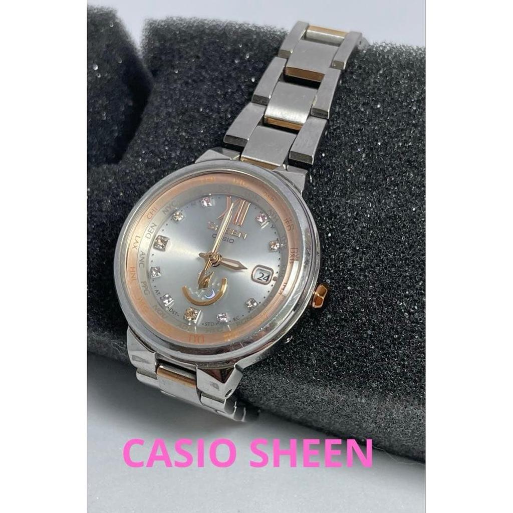 Used Significant price reductionCASIO SHEEN Analog Watch Pink Gold