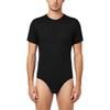 Men Sexy One Piece Lingerie Solid Color Short Sleeves Press Crotch Bodysuit Romper Pajamas