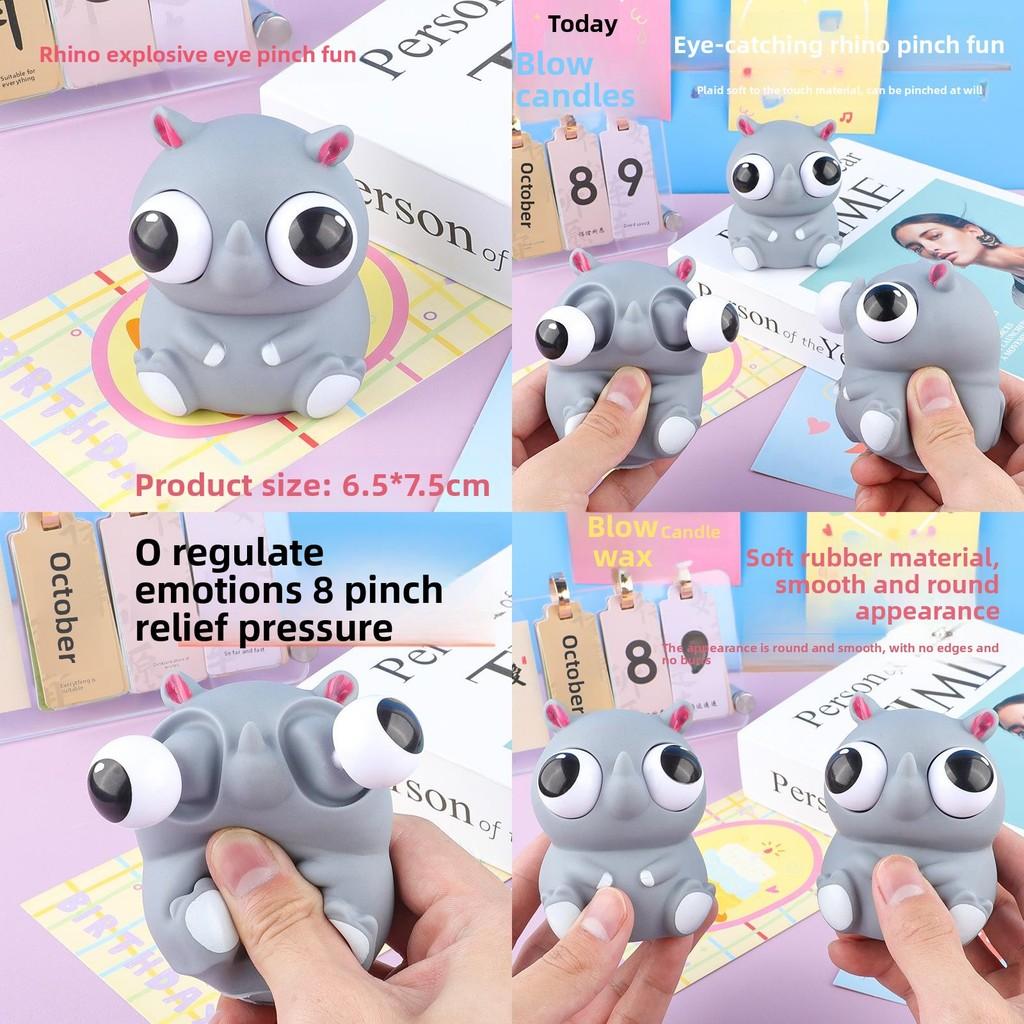 Rhinoceros Creative Rhino Squeeze Toy Pvc Sensory Play Hand Eye Coordination