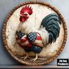 Metal Poster Rooster 8x8 Inch Flat Aluminum Sign Vintage Farm Bar Decor Wall Art