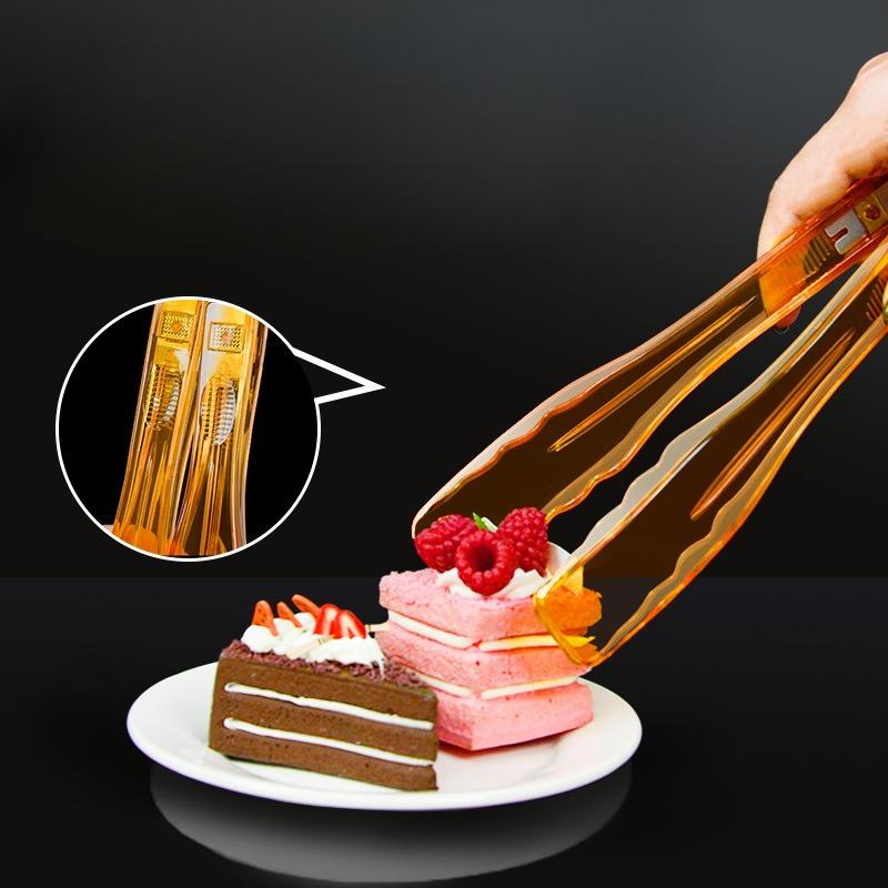 Food Tongs, Thickened PC Plastic Bread Tongs, Cake Dessert Fruit Biscuit Tongs, Food Tongs, Spicy Hot Pot Tongs