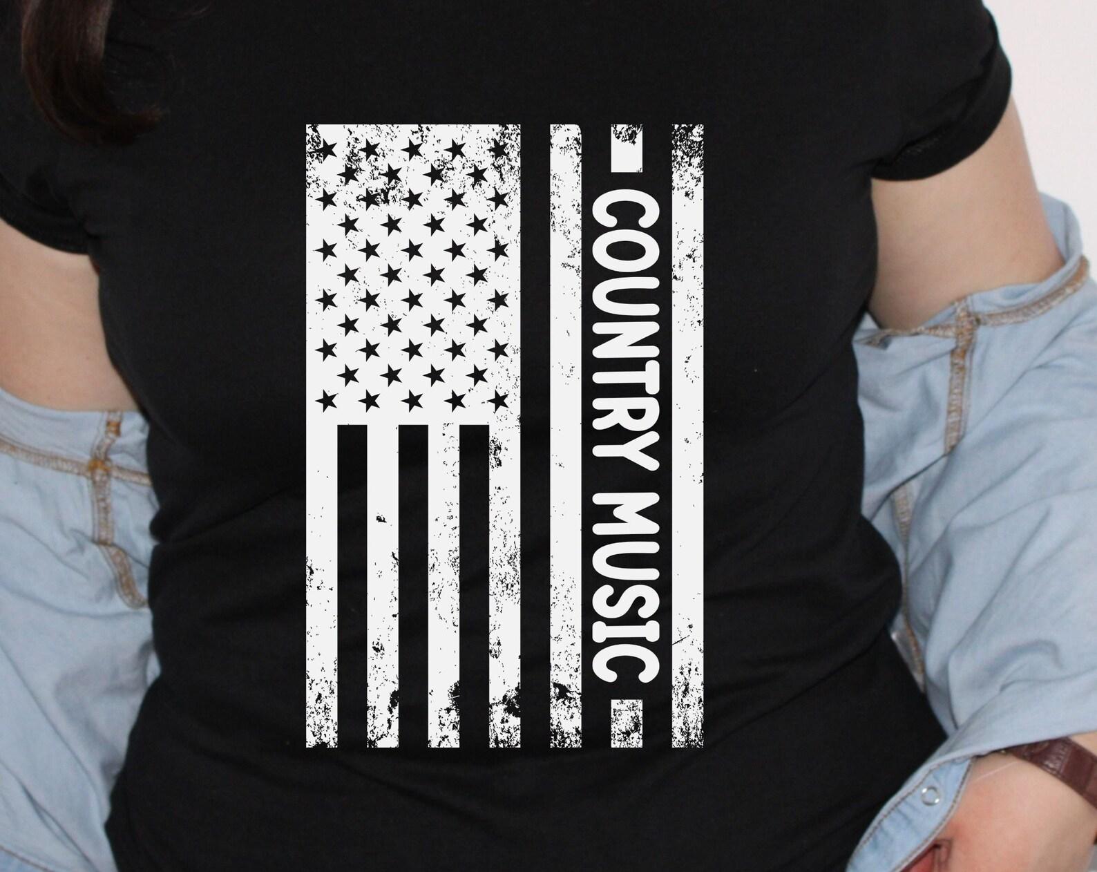 Country Music Flag, cowgirls tshirt, cowboys tshirt, USA Flag, country music, country western M