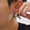 Men's Dinosaur Hoop Earring,Anti Allergy Tyrannosaurus Rex Skeleton Earrings,Jurassic Dinosaur Enthusiast Earring Gift