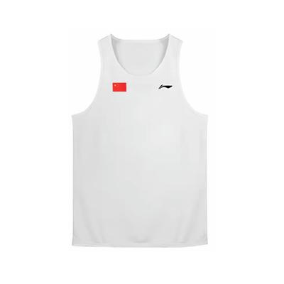 Li Ning Tank Tops Men's White Crew Neck Thin LWTV012-1+guoqitie