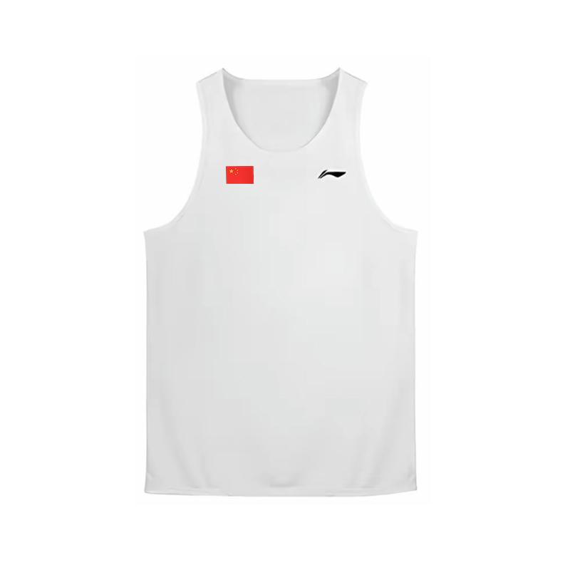 Li Ning Tank Tops Men s White Crew Neck Thin LWTV012-1+guoqitie 5XL