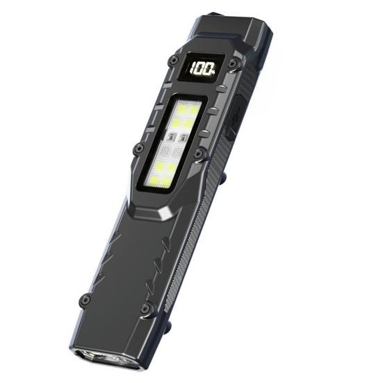 LED Flashlight with Power Display High Lumens Super Bright Waterproof Compact Portable Rechargeable Handheld Flashlight