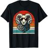 Retro Ram In Sunglasses Graphic Tee Funny Vintage Animal Graphic Tee for Men