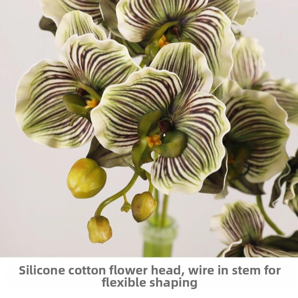 Butterfly Orchid Artificial Orchid Flower Handmade Faux Phalaenopsis  Outdoor Garden Decor