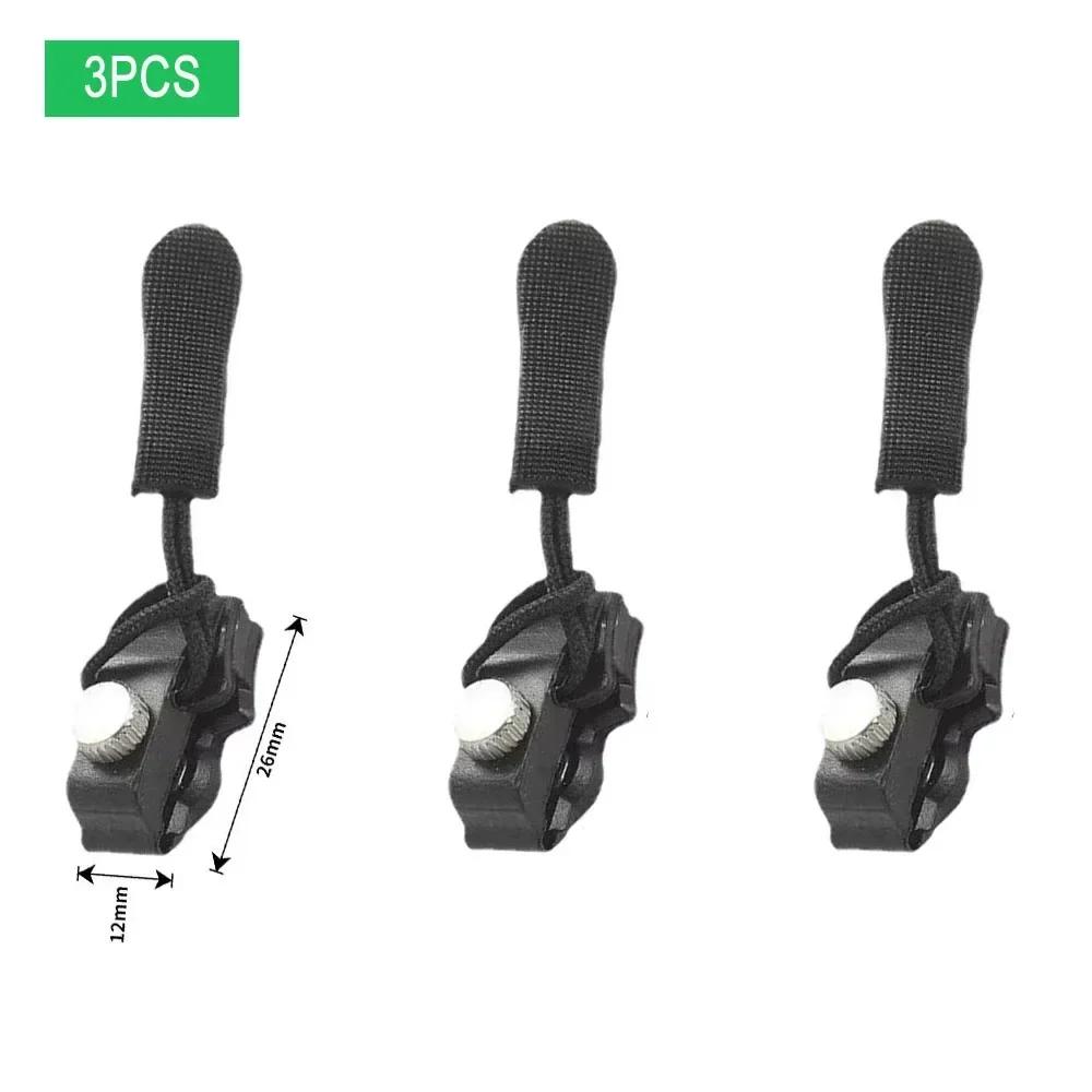 Neues 3 Größen Reißverschluss Reparaturset DIY Ersatz Schlechter Schnallen Reißverschlusskopf Abnehmbarer Metall Sofort Reißverschlussanhänger