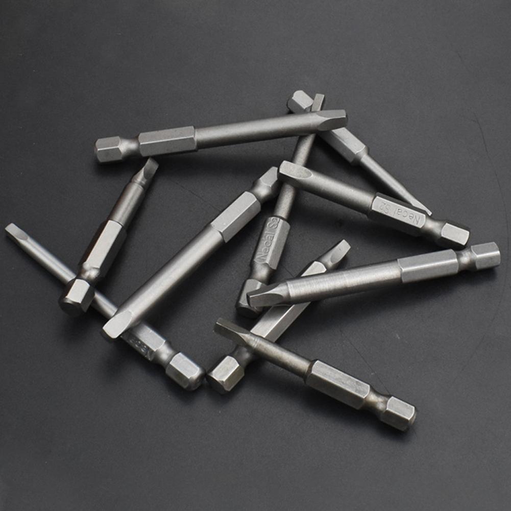 1/4Inch Screwdriver Bits 6.35mm 6pcs Alloy Steel Grey