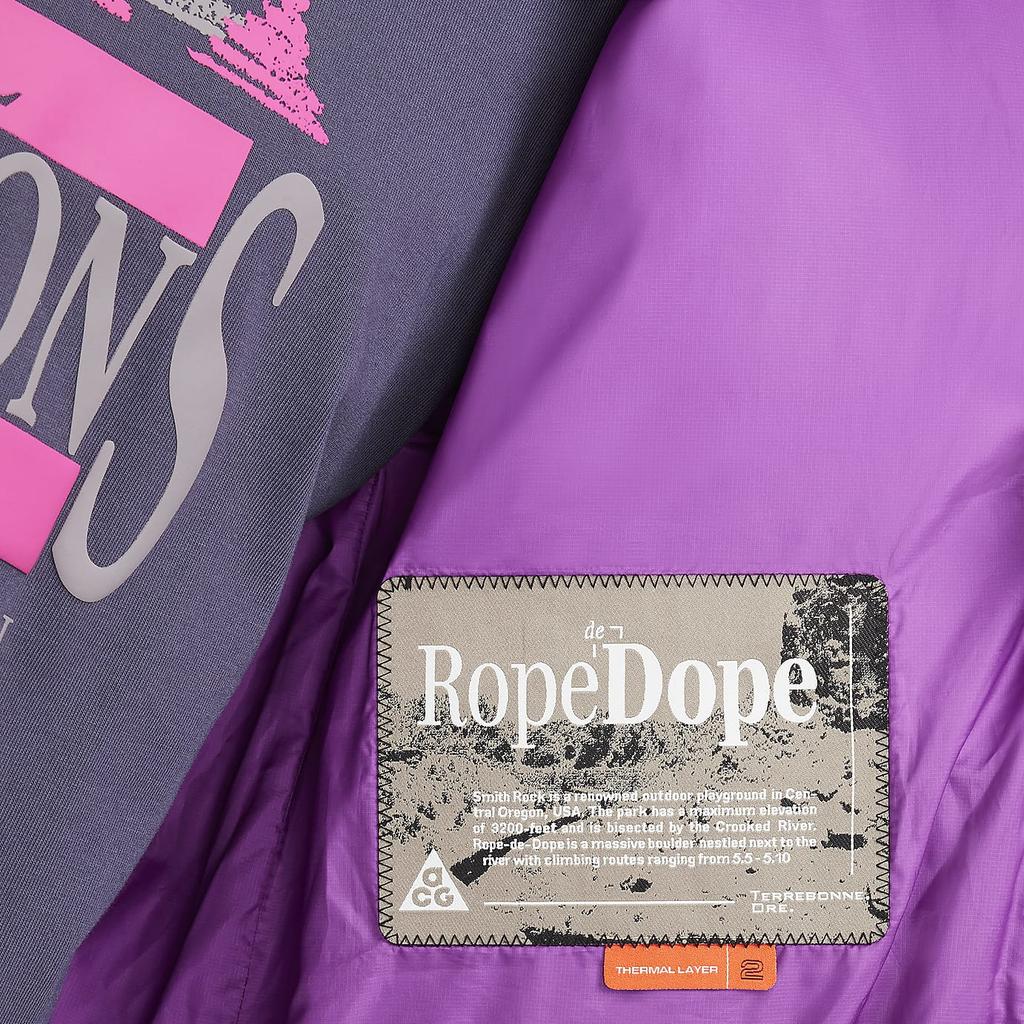 Nike Primaloft Therma-Fit Adv ACG Rope De Dope Solid Color Hooded Comfortable Jacket Men Jacket Deep-Raisin FV8690-573