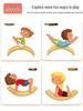 Wooden Curved Balance Board for Indoor Sensory Training - Interactive Two-Person Educational Children's Smart Seesaw.