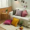 Solid Dutch Velvet Color Pillow Cases Pompom Edging Cushion Cover Room Living