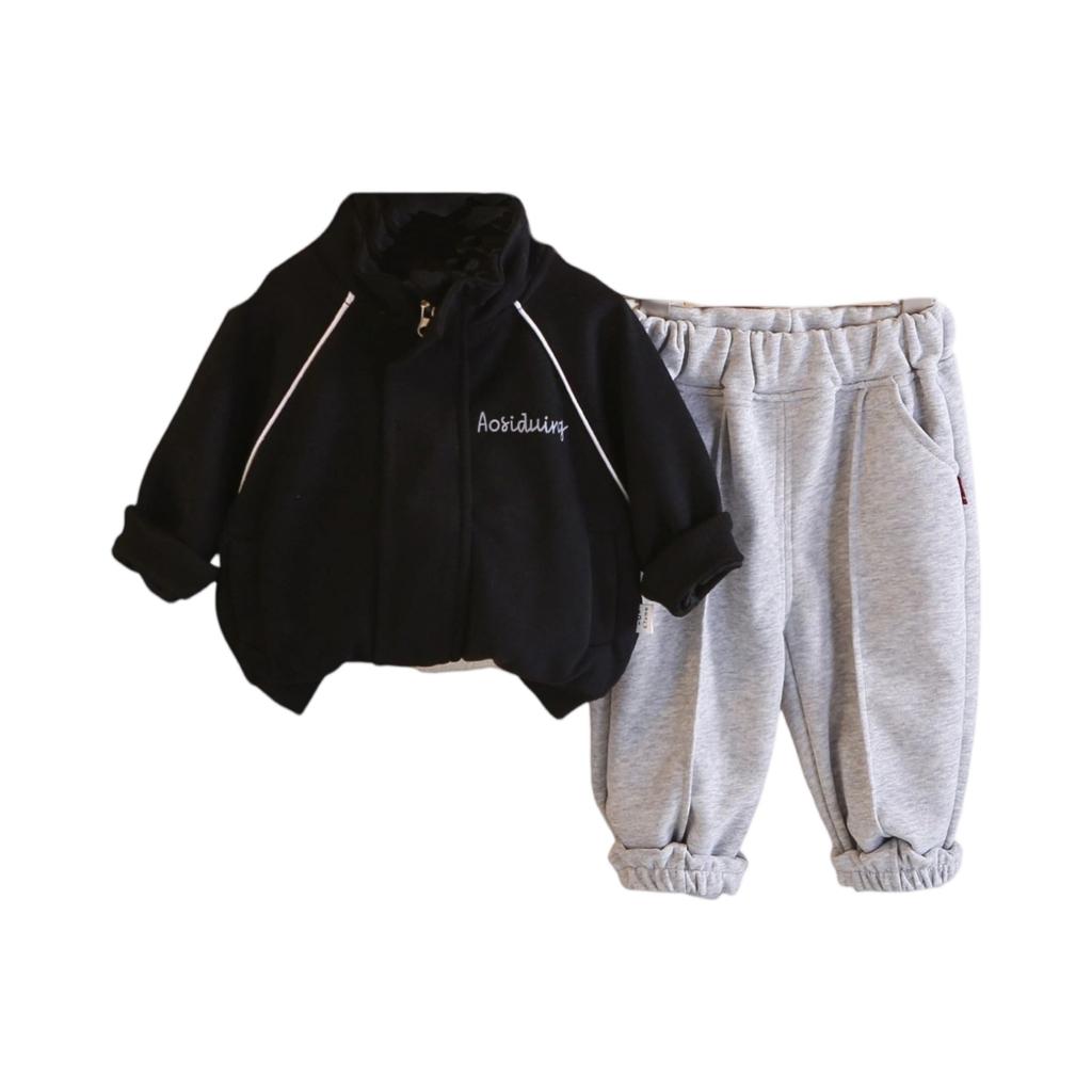 Kids Casual Long-Sleeve Set, Comfortable Daily Wear Outfits