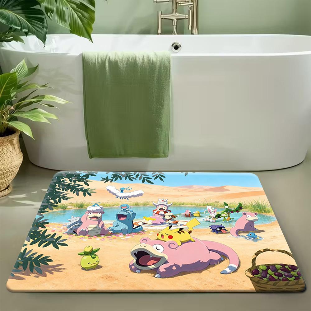 

Psyduck Cartoon Print Non-slip Doormat, Soft Absorbent Floor Rug for Home Decor 40cm x 60cm