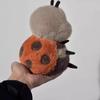 20CM Cute Little Bee Fluffy Ladybug Plush Toy Animal Honey Bee Stuffed Insect Toys with Wings PLushie Cartoon Kawaii Doll Kids