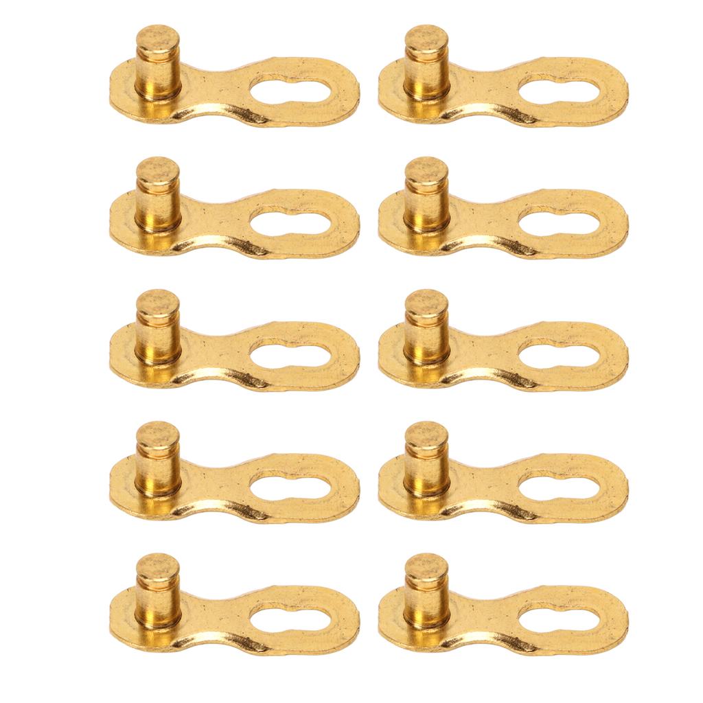 10 Pair Bike Chain Connector 10 Speed Chain Link Connector Bike Chain Repair Tool for Road Mountain Bikes Golden
