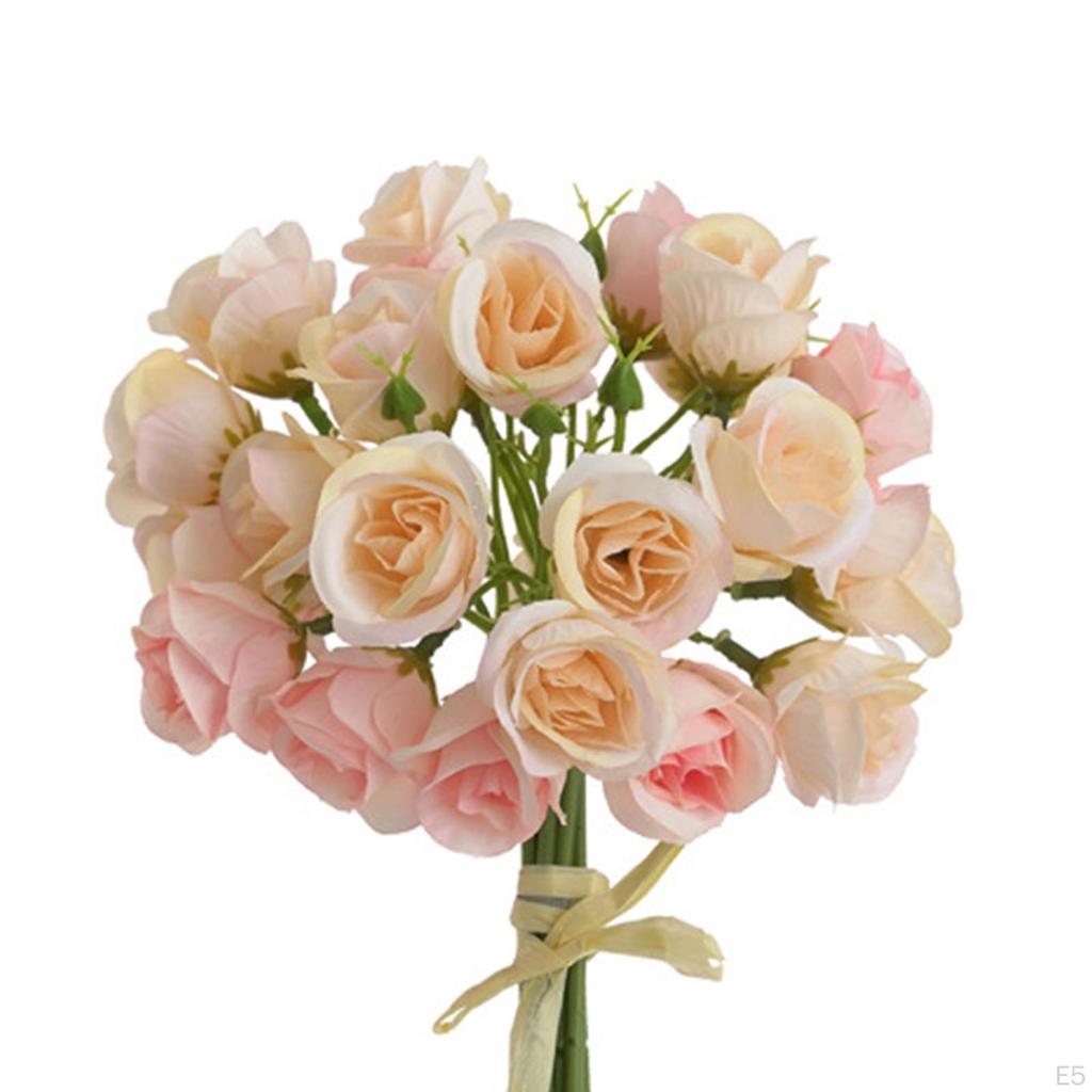 Rtificial Roses Bouquet 27 Heads 31cm Long Stem Rose Beautiful Elegant for Farmhouse Bathroom Home
