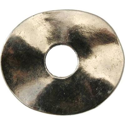 MégaCréa - Oval Donut Ring Metal 40x35 Mm Silver