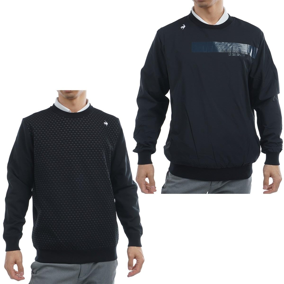 

Coq Sportif Sweater Reversible Crew Neck Water Repellent Windproof Stretch Golf LG4FSTQ0M NV00 [Le Golf] Men s (Navy)