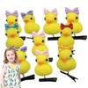 10Pcs/Lot Cartoon Funny And Cute Children 3D Little Yellow Duck Hairpin Fashion DIY Clip Accessories Party Gifts